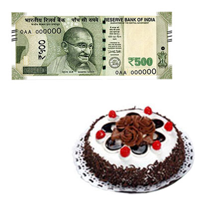 "Cash Gift Voucher - Rs.500 ,1kg chocolate cake - Click here to View more details about this Product